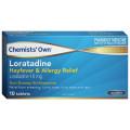 Chemists Own Loratadine Hayfever and Allergy Relief 10 Tablets 10mg