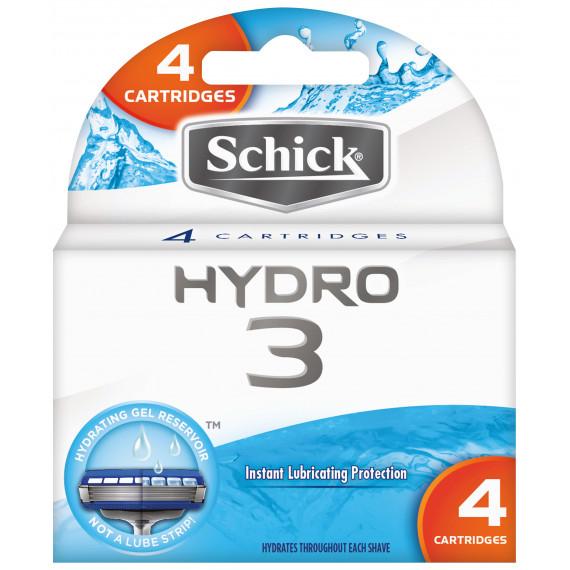 Schick Hydro 3 Refills 4 Cartridges - Smooth Shave Hydration - Pharmacy Direct