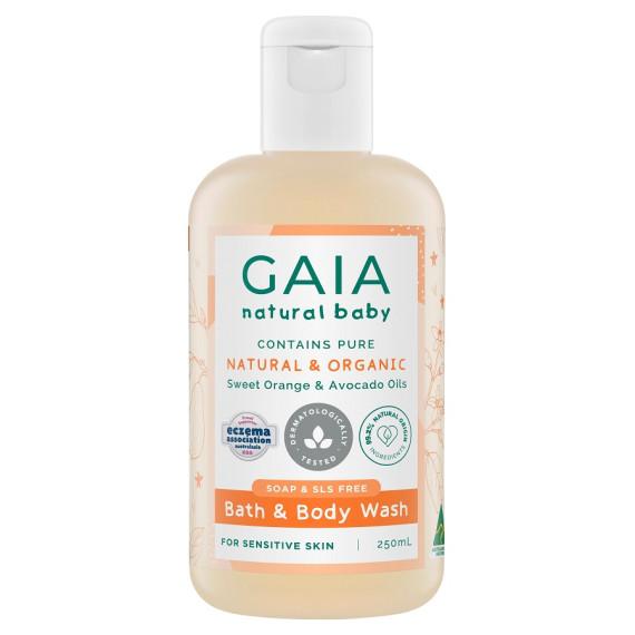 Gaia Natural Baby Bath Wash 250ml - Gentle & Hydrating Baby Care | Pharmacy Direct