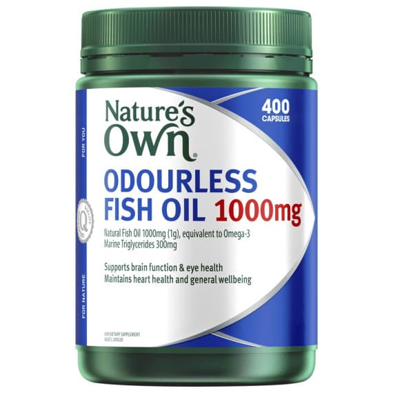 Buy Natures Own Odourless Fish Oil 1000mg 400 Capsules Online Pharmacy Direct AU