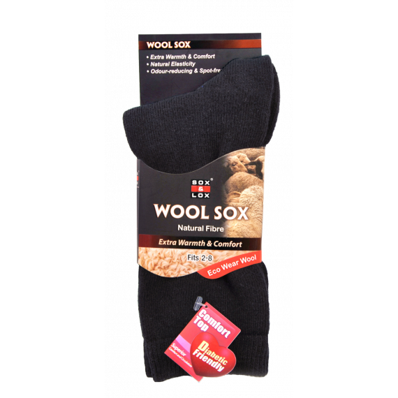 Buy Sox And Lox Ladies Everyday Diabetic Friendly Wool Socks Black Size 2 to 8 Online Pharmacy Direct AU