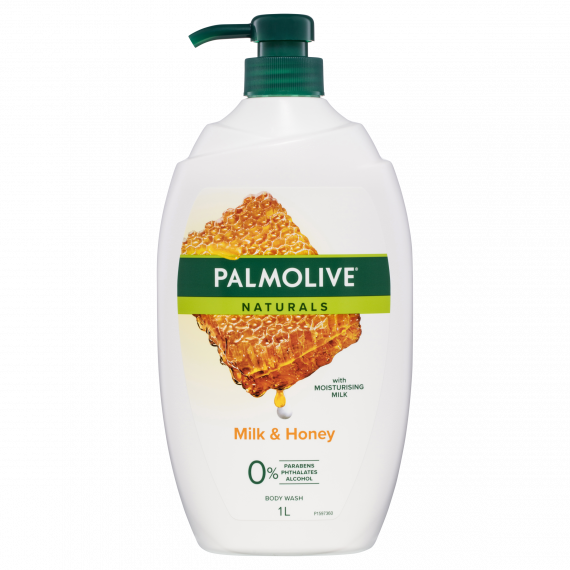 Palmolive Naturals Milk & Honey Body Wash 1 Litre for Soft Hydrated Skin at Pharmacy Direct