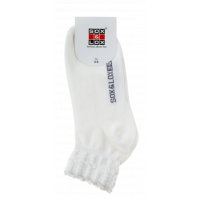 Sox and Lox Ladies Casual Thin Anklet Socks White Size 3 to 9