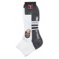 Sox And Lox Mens Sports Cushioned Anklet Arch Support Socks White/Cool Grey Size 7 to 11
