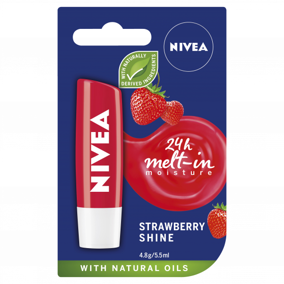 Nivea Strawberry Lip Balm Hydrates & Protects Lips - Buy Online at Pharmacy Direct