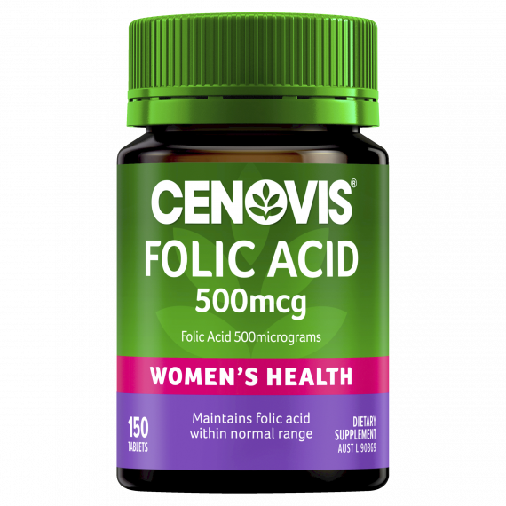 Cenovis Folic Acid 500mcg 150 Tablets Online at Pharmacy Direct