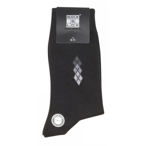 Sox & Lox Mens Classic Business Socks Black (Size 6 - 11)