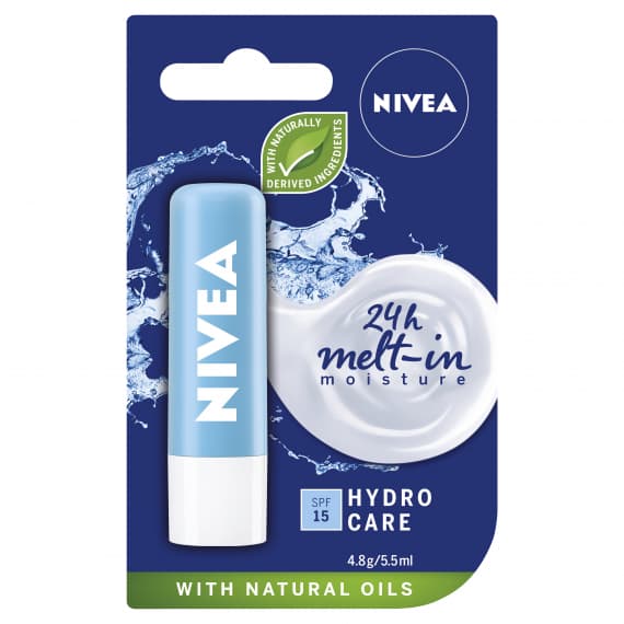 Nivea Hydro Care Lip Balm 4.8g hydrating lip care at Pharmacy Direct