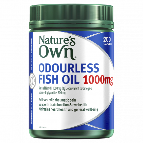 Nature's Own Odourless Fish Oil 1000mg 200 Capsules - Heart and Joint Support from Pharmacy Direct