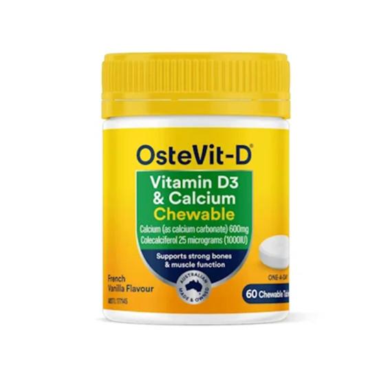 Buy OsteVit D One A Day Vitamin D3 and Calcium Chewable 60 Tablets Online Pharmacy Direct AU