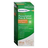Chemists Own Children Paracetamol 1 to 5 Years Suspension 100ml