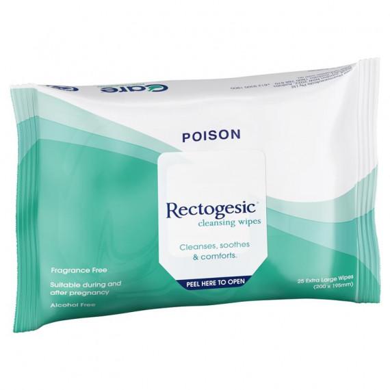 Rectogesic Cleansing Wipes 25 Pack for gentle hygiene - Pharmacy Direct