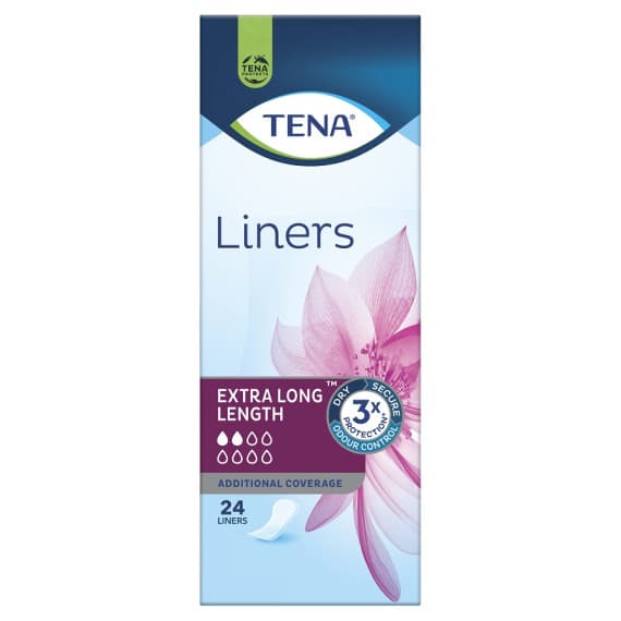 Tena Liners Extra Long 24 pack for daily comfort - Pharmacy Direct