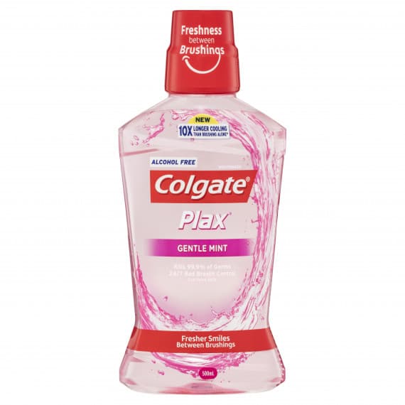 Colgate Plax Alcohol Free Gentle Mint Mouthwash 500ml