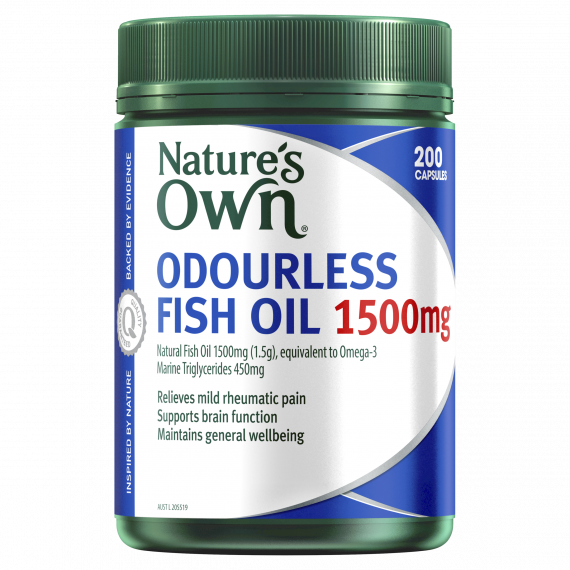 Natures Own Odourless Fish Oil 1500mg Capsules 200