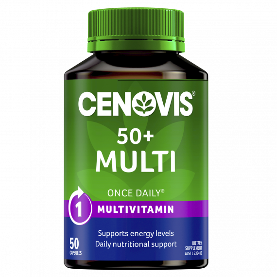 Buy Cenovis Once Daily Multi Vitamins And Minerals 50 Plus 50 Caps Online Pharmacy Direct AU