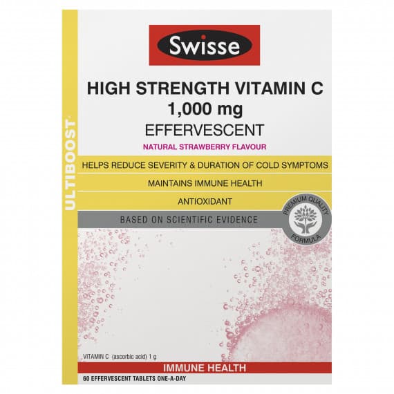 Swisse Ultiboost High Strength Vitamin C Effervescent 60 Tablets
