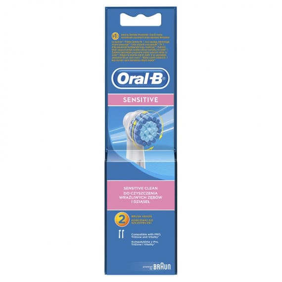 Oral-B Sensitive Clean Replacement Brush Heads 2 Pack