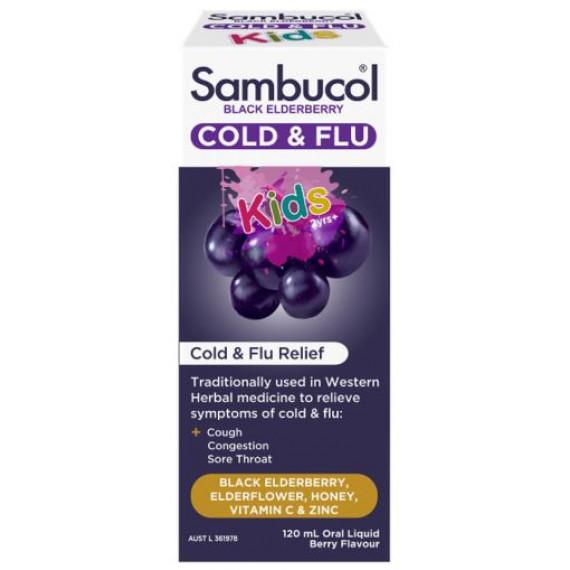 Sambucol Black Elderberry Cold and Flu Relief Kids Liquid 120ml