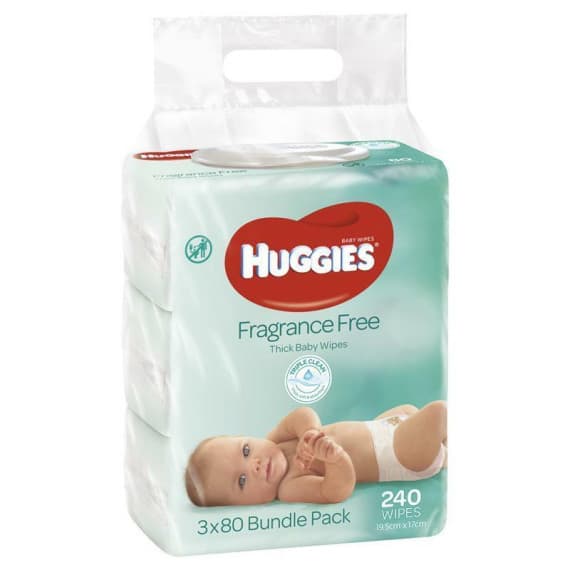 Huggies Baby Wipes Fragrance Free 240 Pack at Pharmacy Direct