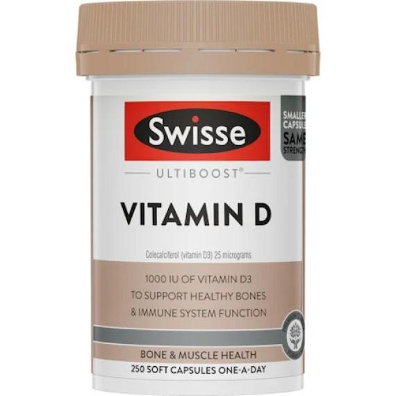 Buy Swisse Ultiboost Vitamin D 250 Capsules Online Pharmacy Direct AU