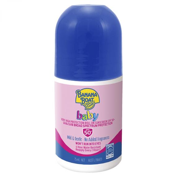 Banana Boat Baby Roll-On SPF 50 75ml - Gentle Sun Protection | Pharmacy Direct