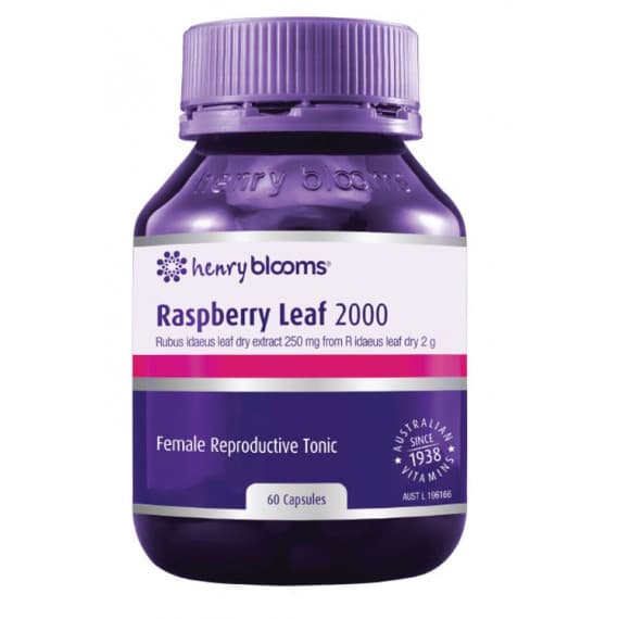 Henry Blooms Raspberry Leaf 2000 60 Vegetarian Capsules