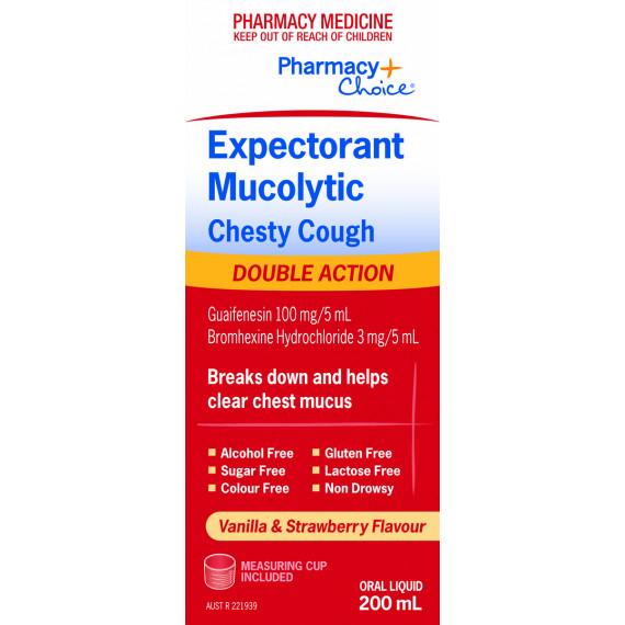 Pharmacy Choice Expectorant Mucolytic Chesty Cough 200ml