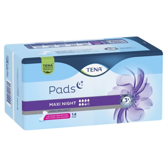 Tena Pads Maxi Night Extra Long Length 14 Pack