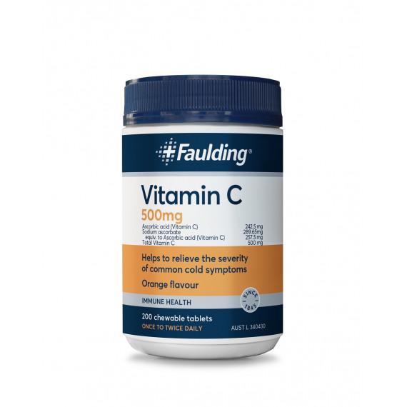 Buy Faulding Remedies Vitamin C Chewable 200 Tablets Online Pharmacy Direct AU
