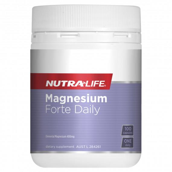 Nutra-Life Magnesium Forte Daily 100 Capsules for bone and muscle support at Pharmacy Direct