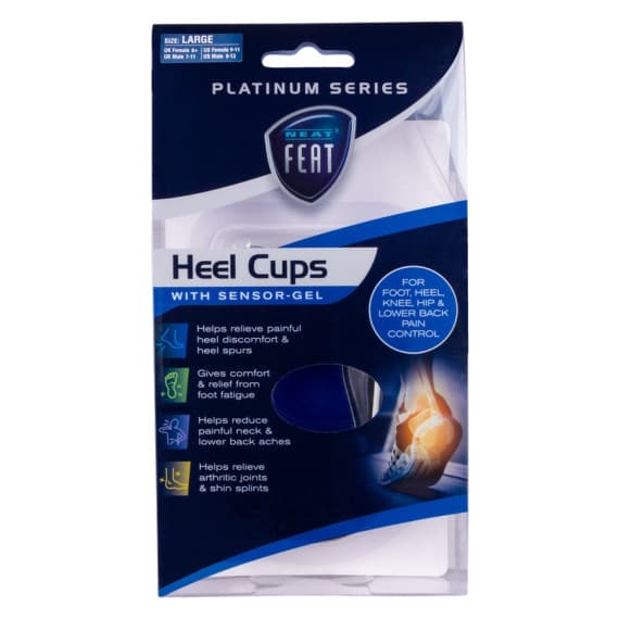 Neat Feat Gel Heel Cups Large for heel pain relief – Pharmacy Direct
