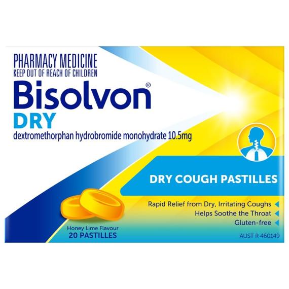 Buy Bisolvon Dry Pastilles Honey Lime 20 Online Pharmacy Direct AU
