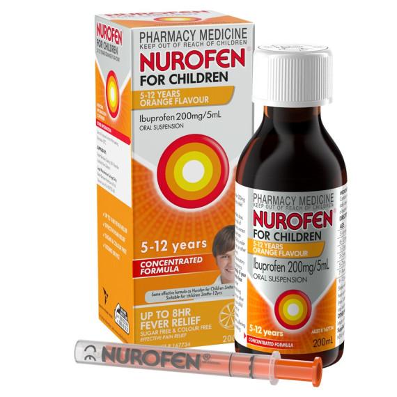 Nurofen Children's Ibuprofen 200ml pain and fever relief - Pharmacy Direct