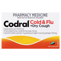 Codral Cold and Flu Plus Dry Cough 48 Capsules