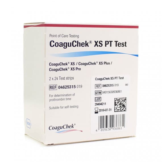 CoaguChek XS PT Test Strips 48 pack for accurate INR results - Pharmacy Direct