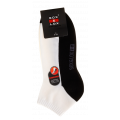 Sox & Lox Mens Sports Cushioned Anklet Socks White/Black (Size 7 - 11)