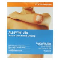 Allevyn Life Silicone Gel Adhesive Dressing 10.3cm x 10.3cm 2 Pack