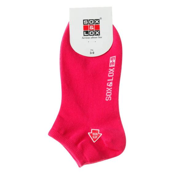 Sox And Lox Ladies Casual Thin Low Cut Socks Pink/Neon Yellow Size 3 to 9