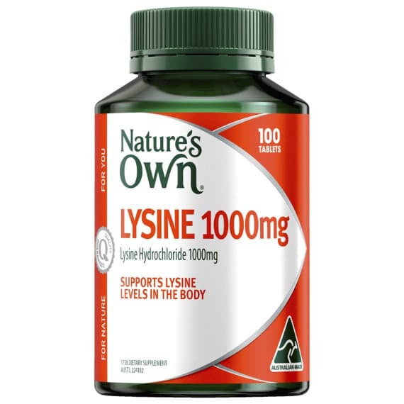 Buy Natures Own Lysine 1000mg Tablets 100 Online Pharmacy Direct AU