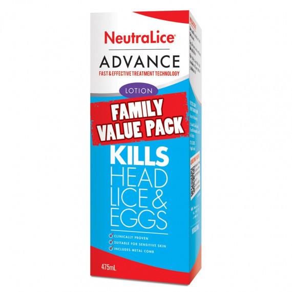 NeutraLice Advance Lotion Kit Family Value Pack 475ml