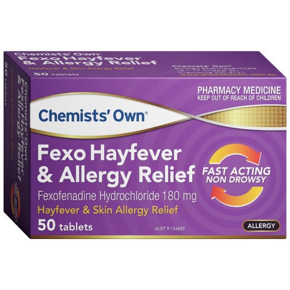 Buy Chemists Own Fexo 180mg 50 Tablets Online Pharmacy Direct AU