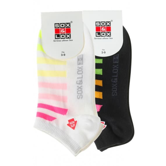 Sox & Lox Ladies Casual Thin Low Cut Socks Assorted Color (Size 3 - 9)