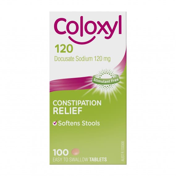 Coloxyl 120mg 100 Tablets for constipation relief – Pharmacy Direct