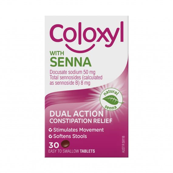 Coloxyl with Senna 30 Tablets effective constipation relief – Pharmacy Direct