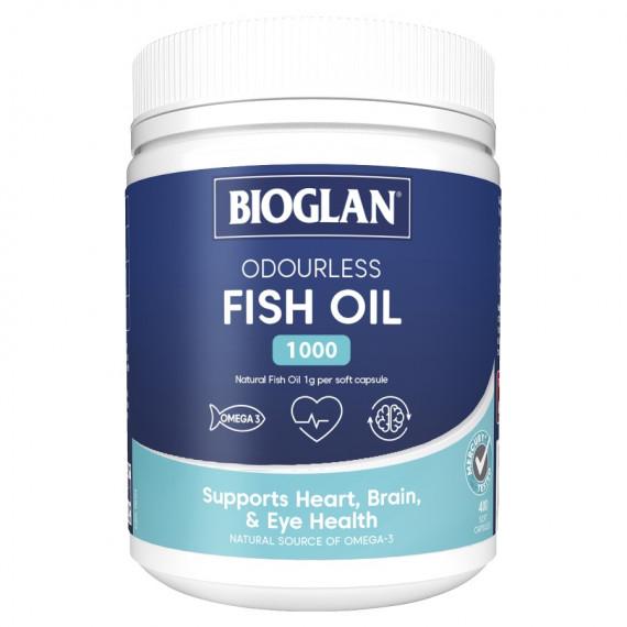 Bioglan Odourless Fish Oil 1000mg 400 Capsules