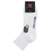 Sox and Lox Mens Sports Cushioned Midi Arch Support and Ventilation Panel Socks White Size 7 to 11