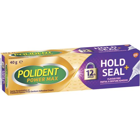 Polident Power Max Hold And Seal Adhesive 40g