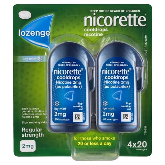 Nicorette Icy Mint 2mg Lozenges 80 Pack - Buy Online at Pharmacy Direct