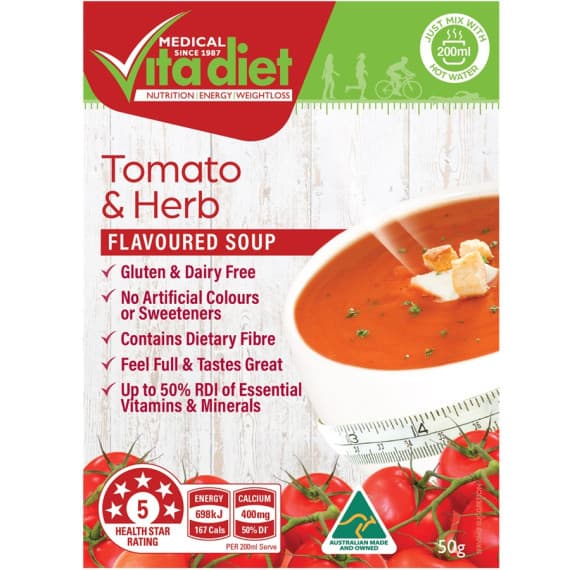Buy Vita Diet Soup Mediterranean Tomato Single Sachet Online Pharmacy Direct AU